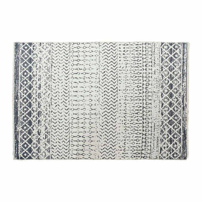 Alfombra DKD Home Decor Blanco Gris Poliéster Algodón (160 x 230 x 1 cm)