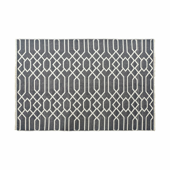 DKD Home Decor White Grey Polyester Cotton Rug (120 x 180 x 1 cm)