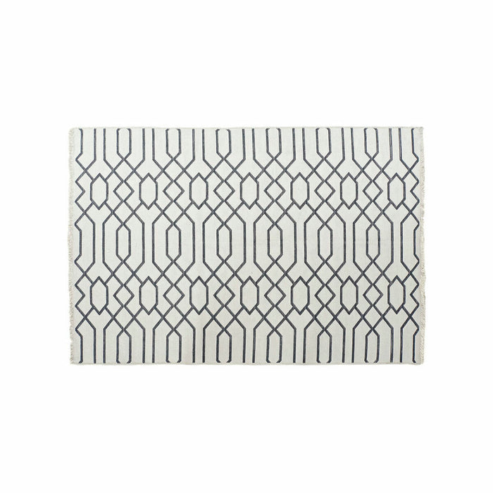 DKD Home Decor White Grey Polyester Cotton Rug (120 x 180 x 1 cm)