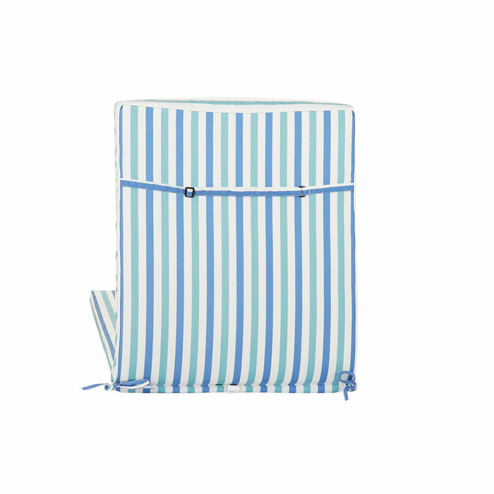 Cojín DKD Home Decor Blanco Azul cielo Azul marino Rayas 190 x 60 x 5 cm (190 x 60 x 5 cm)