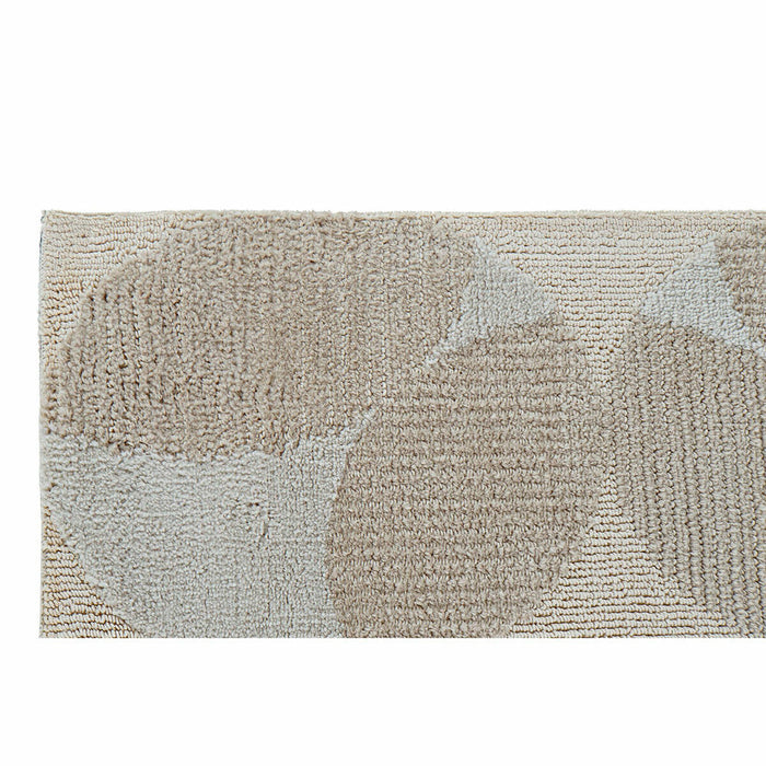 Alfombra DKD Home Decor Beige Poliéster Círculos (60 x 240 x 0.9 cm)