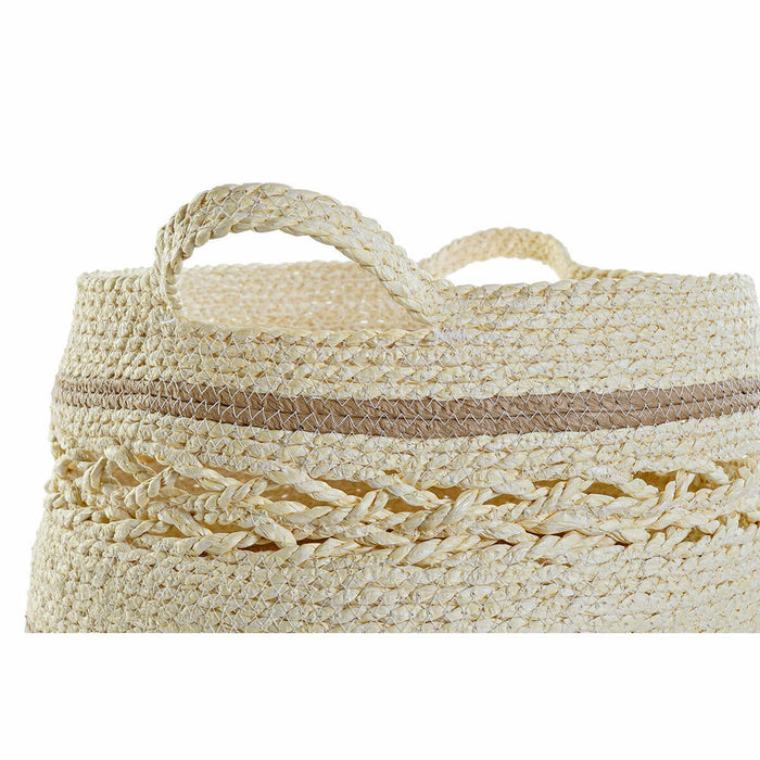 DKD Home Decor Natural Fiber Basket Set (2 pcs) (40 x 40 x 34 cm)