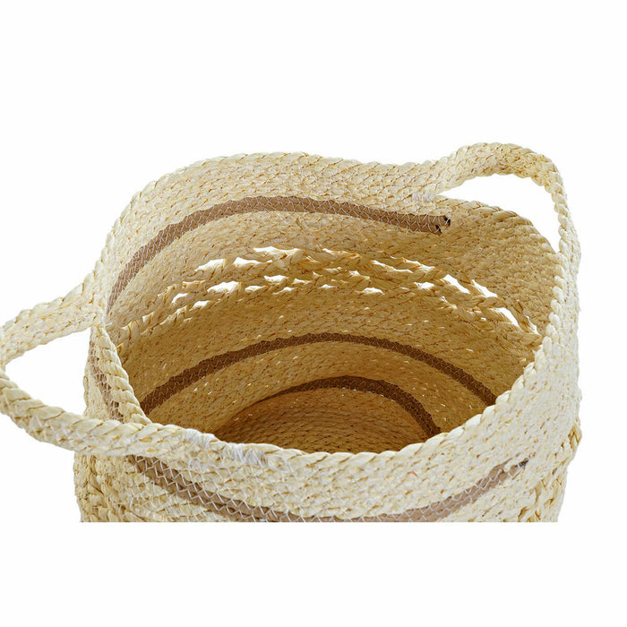 DKD Home Decor Natural Fiber Basket Set (2 pcs) (40 x 40 x 34 cm)