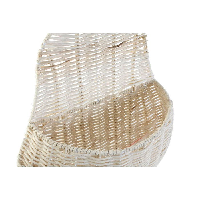 DKD Home Decor Wall Basket 55 x 33 x 14 cm Rattan (2 Units)