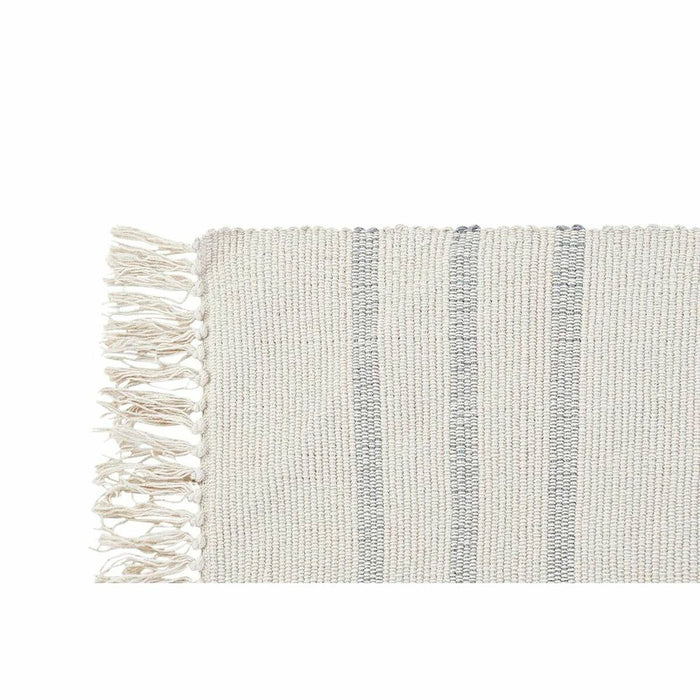 Alfombra DKD Home Decor 120 x 180 x 0,75 cm Gris Poliéster Blanco Flecos Boho (2 Unidades)