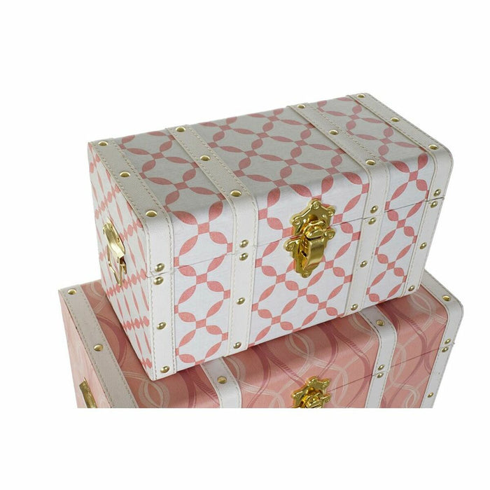 DKD Home Decor Polyurethane MDF Wood Trunk Set (60 x 35 x 41 cm)