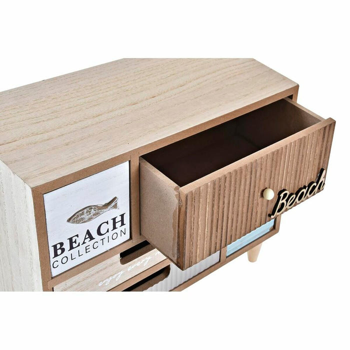 DKD Home Decor Jewelry Box 29 x 14 x 22 cm Turquoise Brown Wood