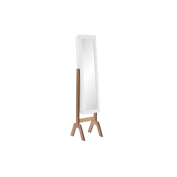Joyero de Pie DKD Home Decor Espejo Terciopelo MDF Tradicional (35,7 x 35,8 x 154 cm)