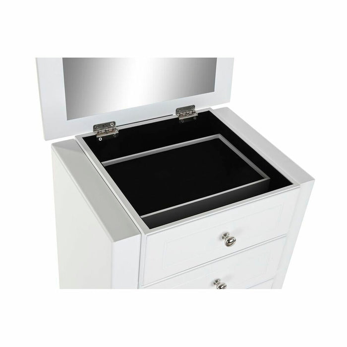 DKD Home Decor Standing Jewelry Box with Romantic MDF Mirror (37 x 27 x 90 cm)