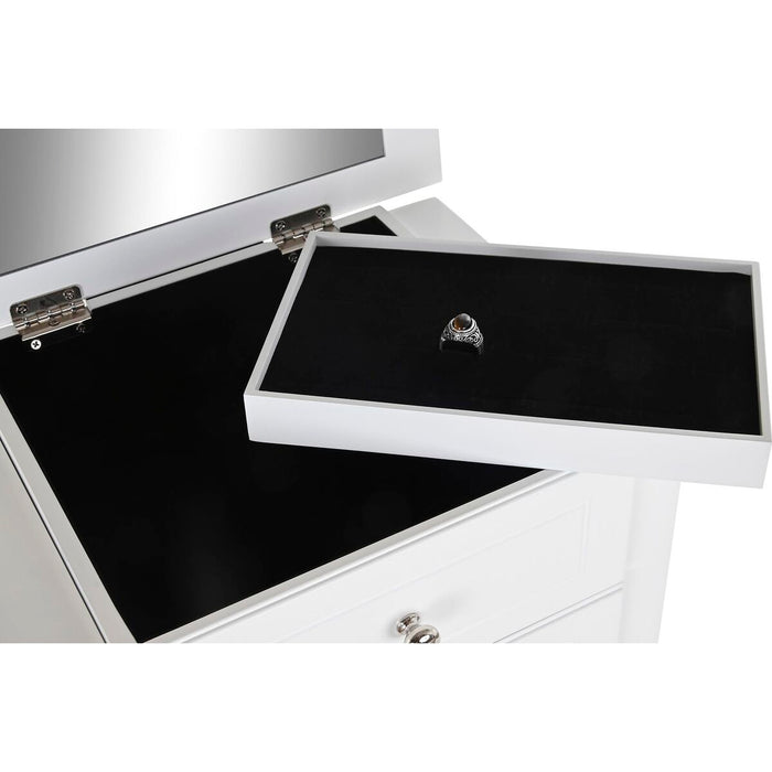 DKD Home Decor Standing Jewelry Box with Romantic MDF Mirror (37 x 27 x 90 cm)
