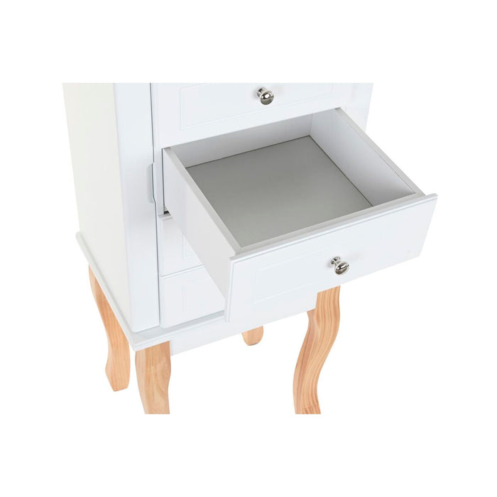 DKD Home Decor Standing Jewelry Box with Romantic MDF Mirror (37 x 27 x 90 cm)