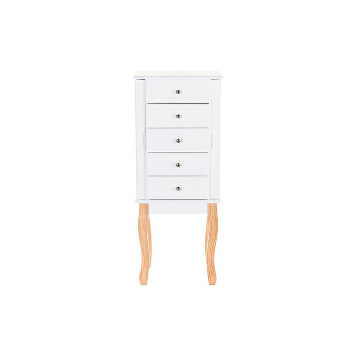 DKD Home Decor Standing Jewelry Box with Romantic MDF Mirror (37 x 27 x 90 cm)