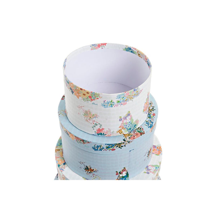 DKD Home Decor Urban Cardboard Stackable Organizer Box Set 37.5 x 37.5 x 18 cm