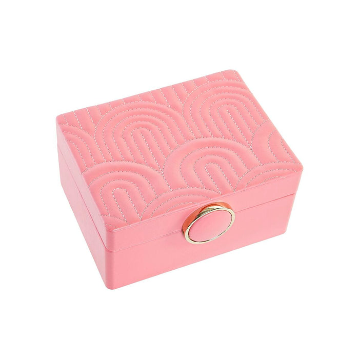 DKD Home Decor Jewelry Box 23 x 17 x 10 cm Pink Polyurethane MDF Wood