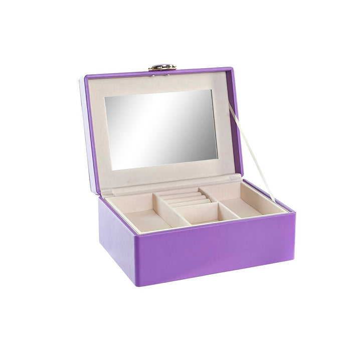 DKD Home Decor Jewelry Box 23 x 17 x 10 cm Lilac Polyurethane MDF Wood