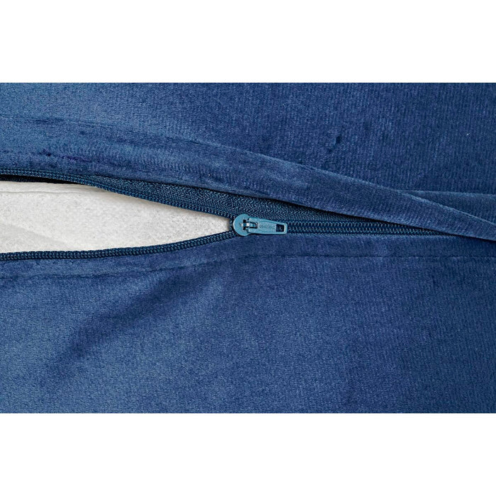 DKD Home Decor Blue White Square Flower Neoclassical Cushion 45 x 10 x 45 cm