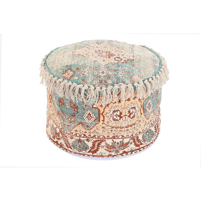 Cojín DKD Home Decor De suelo 46 x 46 x 37 cm Marrón Verde Amarillo Árabe 45 x 45 x 35 cm Flecos