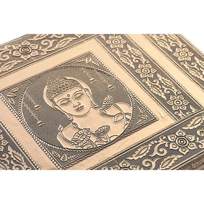 DKD Home Decor Jewelry Box 27.5 x 20 x 5.4 cm Champagne Beige Wood Aluminum