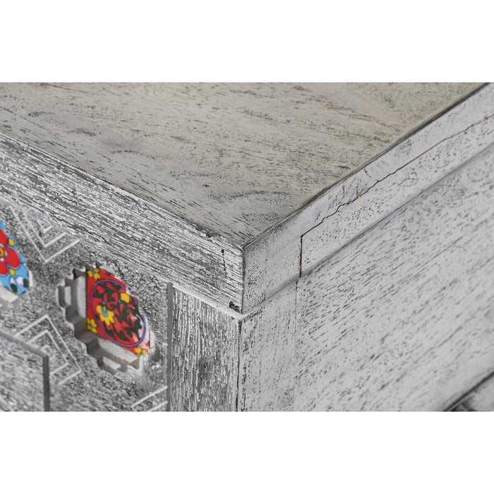 DKD Home Decor Ceramic Chest Grey White Mango Wood (116 x 40 x 50 cm)