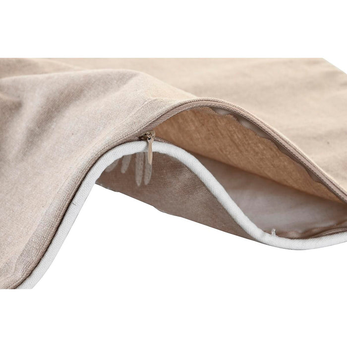 Funda de cojín DKD Home Decor Hojas Marrón 50 x 1 x 50 cm