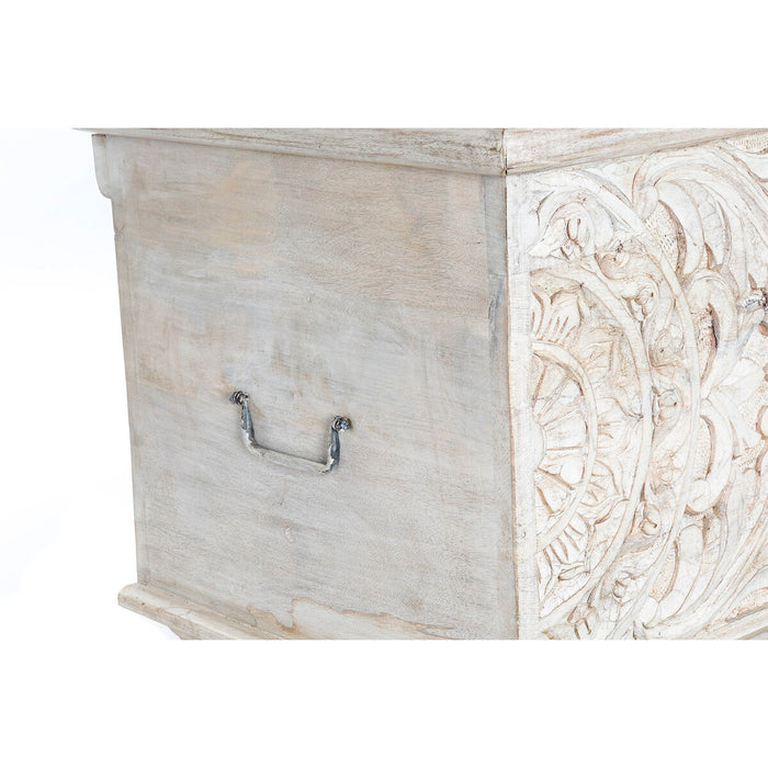 DKD Home Decor Chest White Mango Wood Mandala 150 x 43 x 50 cm