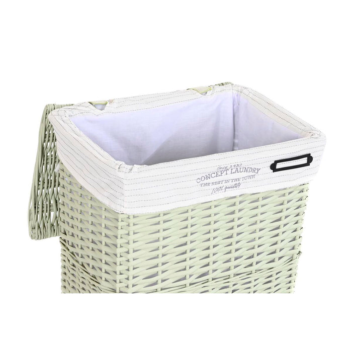 DKD Home Decor Green Wicker Basket Set 44 x 34 x 56 cm 5 Pieces