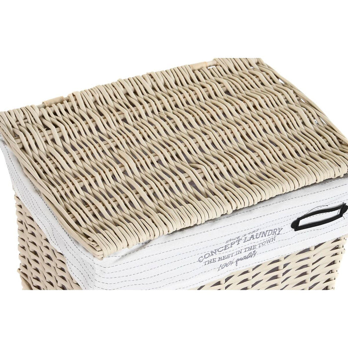 Juego de Cestos DKD Home Decor Beige Mimbre 44 x 34 x 56 cm (5 Piezas)