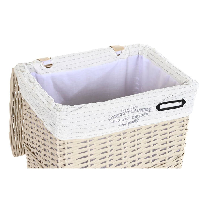 Juego de Cestos DKD Home Decor Beige Mimbre 44 x 34 x 56 cm (5 Piezas)