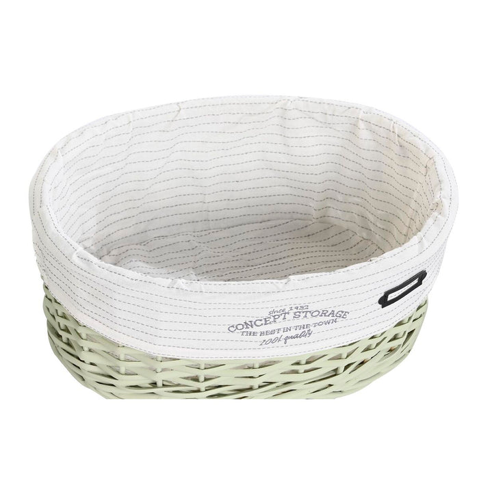 DKD Home Decor Green Wicker Basket Set 51 x 37 x 56 cm (5 Pieces)