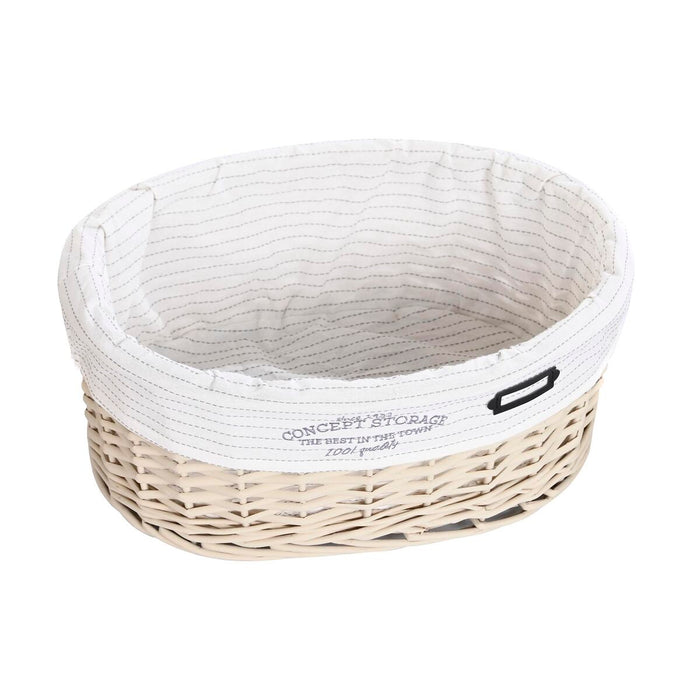 DKD Home Decor Beige Wicker Basket Set 51 x 37 x 56 cm 52 x 38 x 56 cm (5 Pieces)