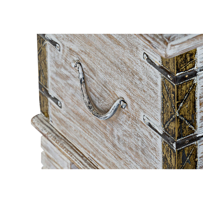DKD Home Decor Metal Trunk Mango Wood (80 x 40 x 45 cm)