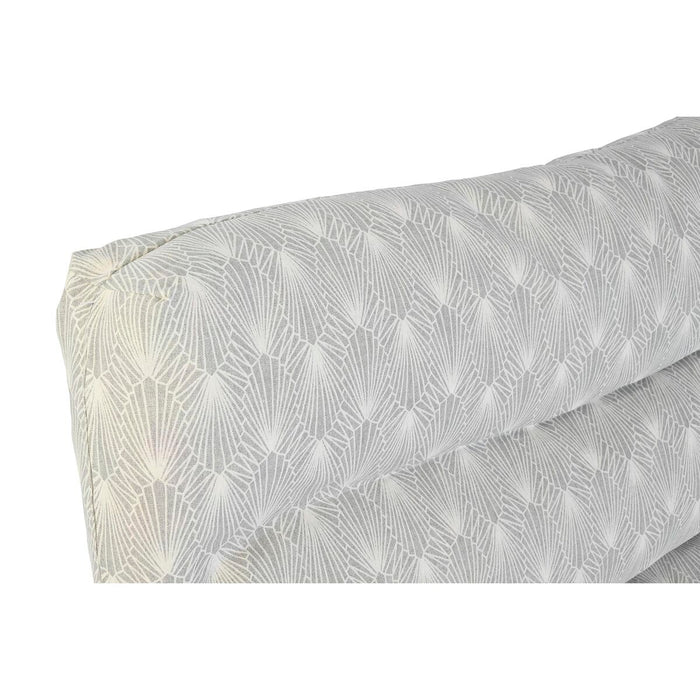 DKD Home Decor Floor Cushion White Green Light Grey Bamboo Aluminum 120 x 80 x 16 cm