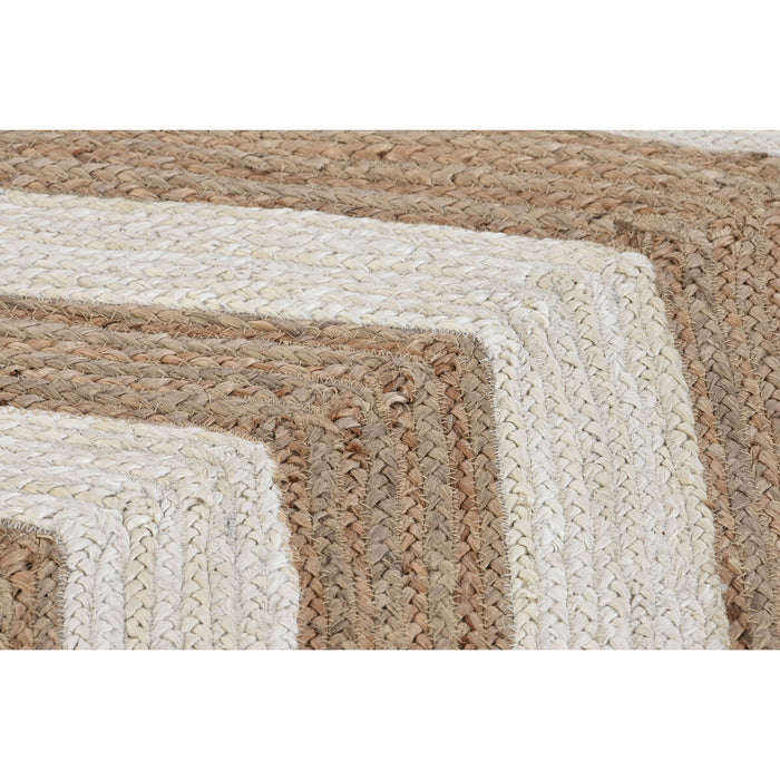 DKD Home Decor Scandi White Light Brown Jute Rug (160 x 230 x 1 cm)