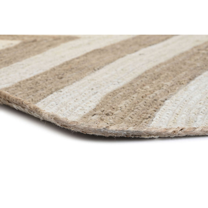 DKD Home Decor Scandi White Light Brown Jute Rug (160 x 230 x 1 cm)