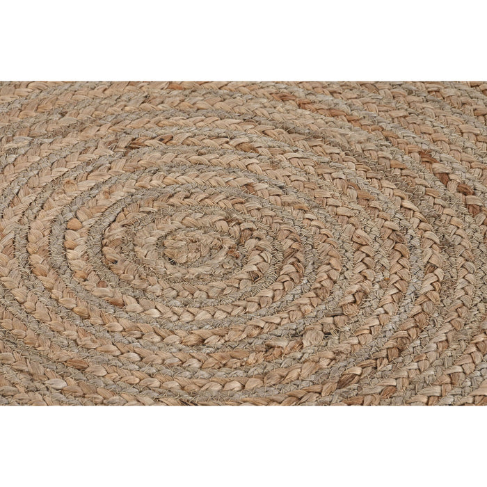 Alfombra DKD Home Decor Scandi Verde Marrón claro Jute (150 x 150 x 1 cm)