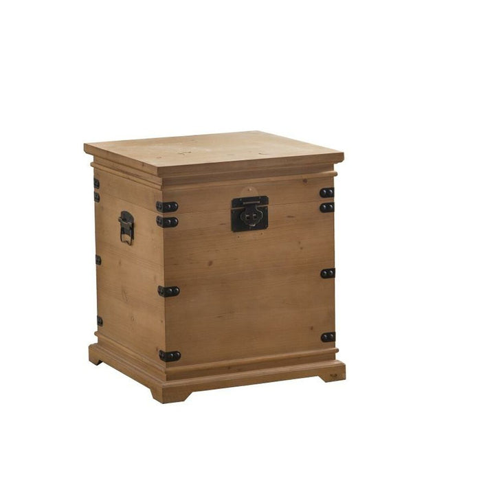 DKD Home Decor Metal Trunk Set Fir Oriental Fir Wood 50 x 50 x 61 cm 48 x 48 x 61 cm 50 x 50 x 60 cm (2 Units)