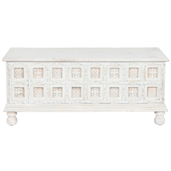 Arcón Home ESPRIT Blanco Madera de mango 110 x 40 x 48 cm