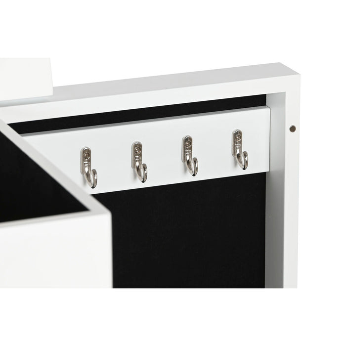 Joyero de Pie Home ESPRIT Blanco Espejo Madera MDF 34 x 26,5 x 92 cm