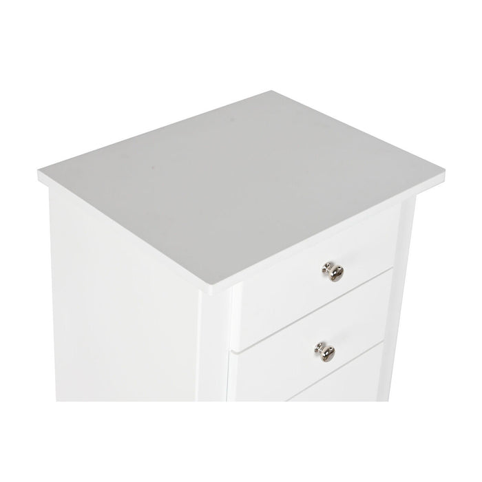 Joyero de Pie Home ESPRIT Blanco Espejo Madera MDF 34 x 26,5 x 92 cm