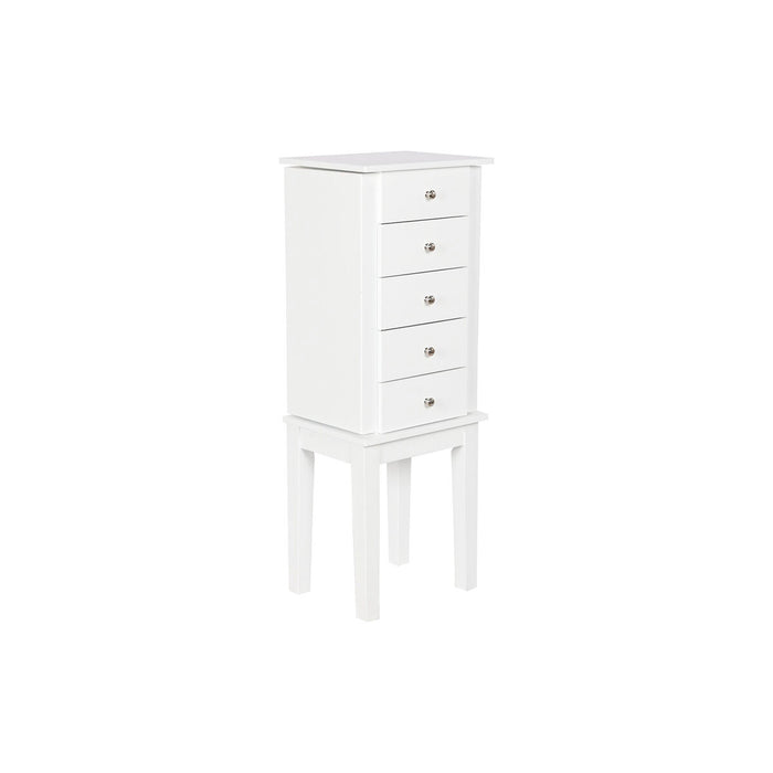 Joyero de Pie Home ESPRIT Blanco Espejo Madera MDF 34 x 26,5 x 92 cm