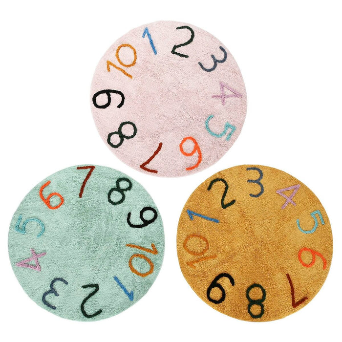 Home ESPRIT Green Pink Mustard Children's Rug 100 x 100 x 1 cm