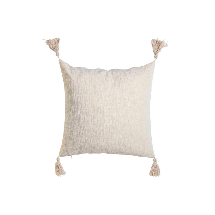 Home ESPRIT White Cushion with Boho Tassels 45 x 15 x 45 cm