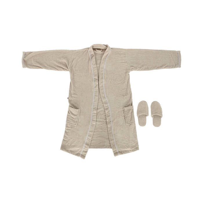 Home ESPRIT Beige Cotton Men's Bathrobe