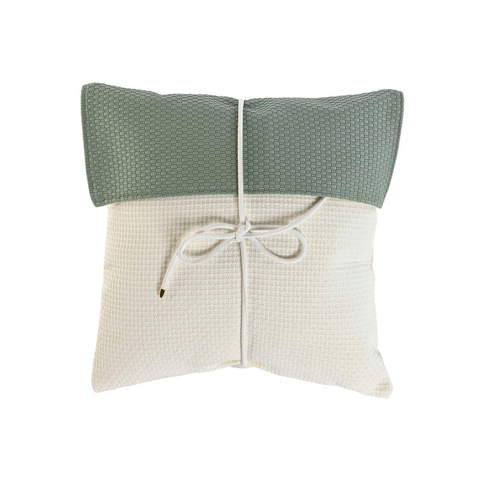Cojín Home ESPRIT Blanco Verde 45 x 10 x 45 cm