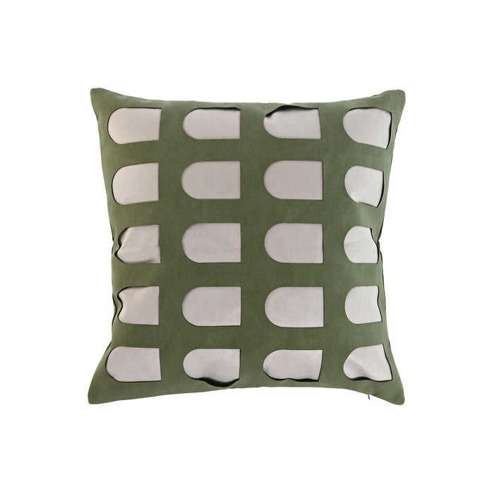 Cojín Home ESPRIT Blanco Verde 45 x 10 x 45 cm