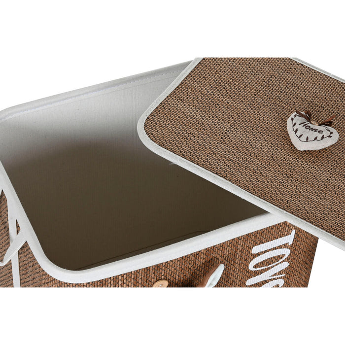 Home ESPRIT Laundry Basket Blue Brown Natural Children's 44 x 44 x 45 cm 4 Pieces