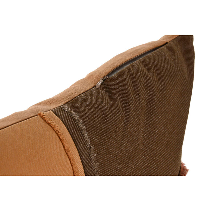 Home ESPRIT Cushion Mustard Brown Terracotta Patchwork Boho 45 x 45 cm