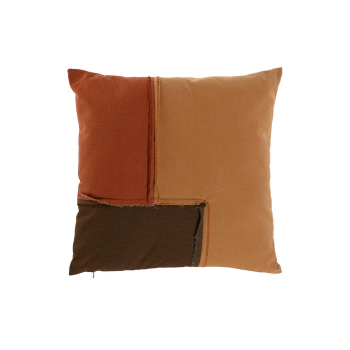 Home ESPRIT Cushion Mustard Brown Terracotta Patchwork Boho 45 x 45 cm