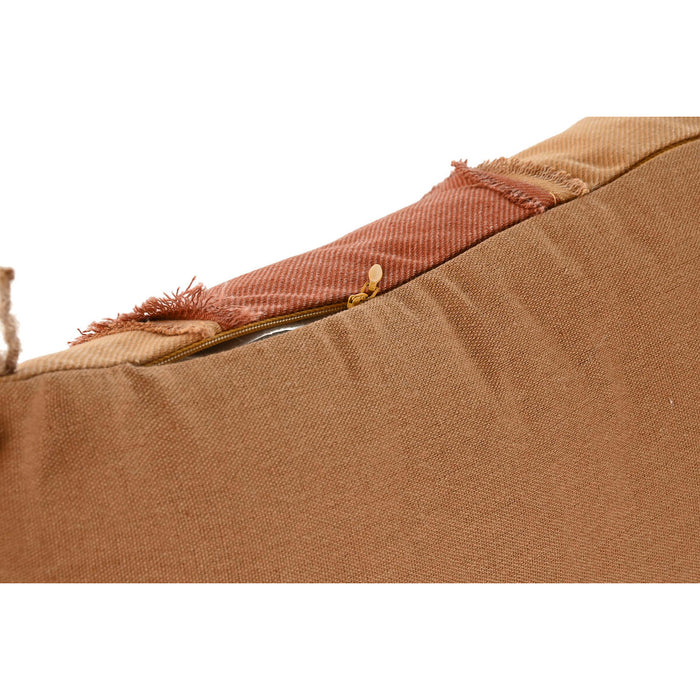 Home ESPRIT Cushion Mustard Brown Terracotta Patchwork Boho 50 x 30 cm