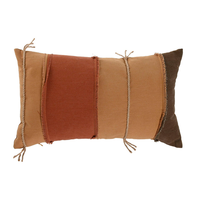 Home ESPRIT Cushion Mustard Brown Terracotta Patchwork Boho 50 x 30 cm